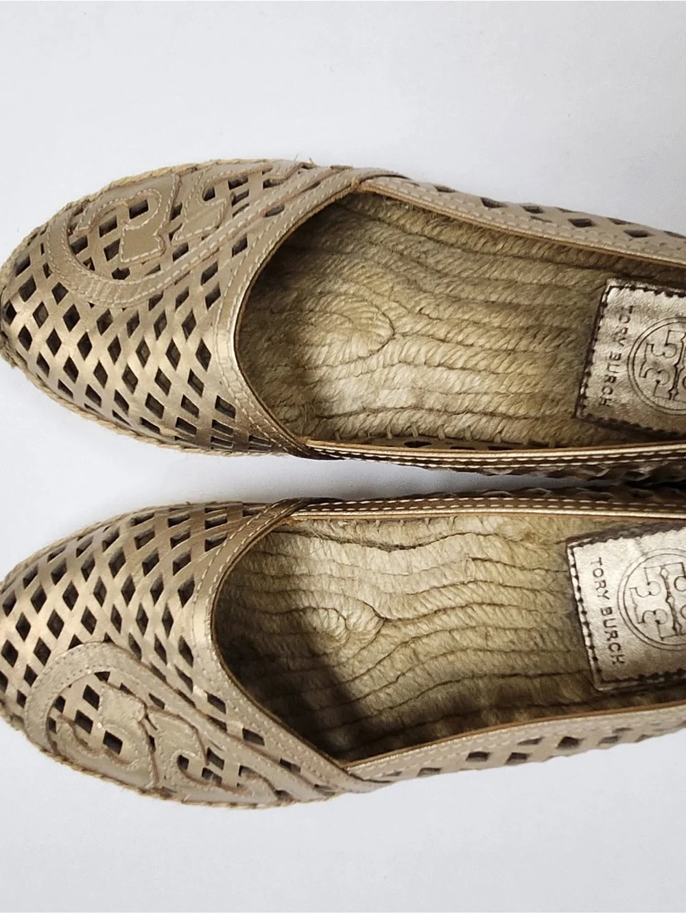 Tory Burch metallic laser